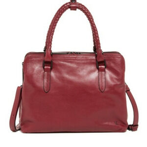 Elliott Lucca Genevieve Cabernet Leather‎ Satchel